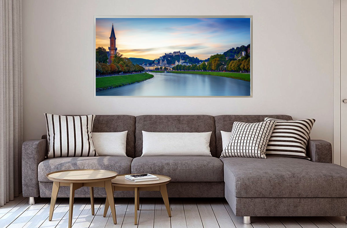 LED Bild Salzburg Mit Salzach - Deco Art Shop Wall Art