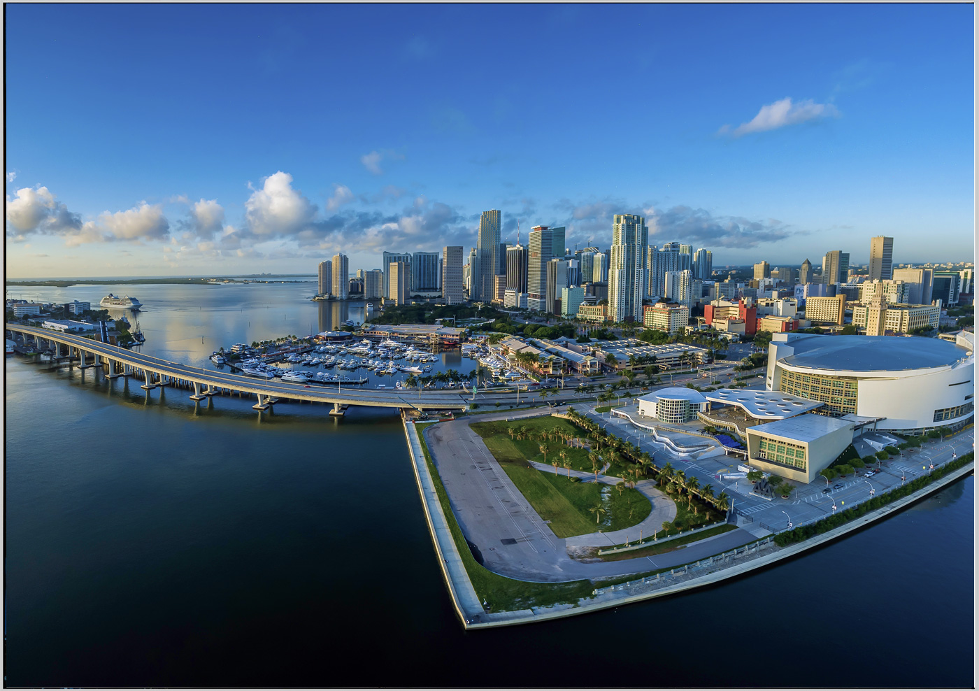 LED Bild Miami Panorama