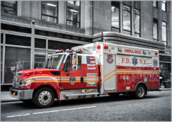LED Bild Feuerwehr New York Ambulance