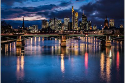 LED Bild Motiv Frankfurt Skyline