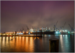 LED Bild Hamburger Hafen Docks