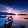LED Bild Blue Boat