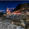 LED Bild Ramsau Nacht