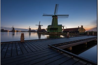 LED Bild Windmühle Holland
