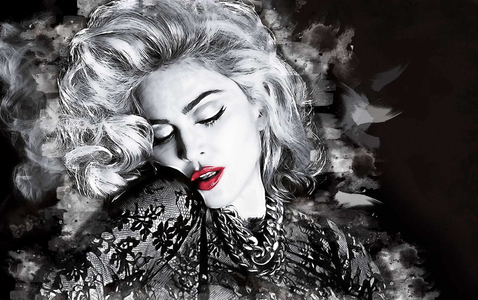 LED Bild Madonna