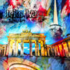 LED Bild Berlin Wall Art