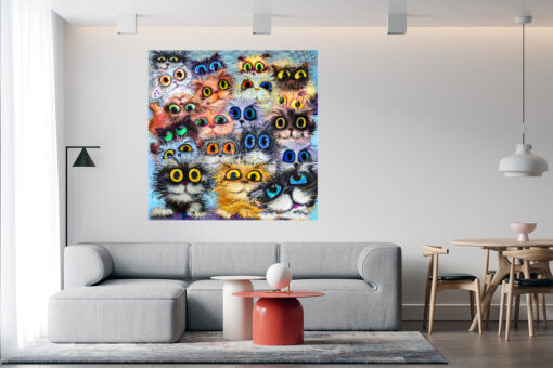Wall Art Cats LED Bild