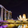 LED Bild Singapur bei Nacht