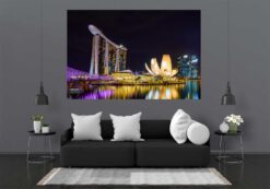 LED Bild Skyline Singapur