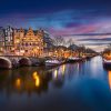 LED Bild Amsterdam Kanal