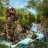 LED Bild Berglandschaft