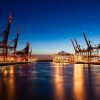 LED Bild Containerhafen Hamburg