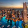 LED Bild Dubai Hafen
