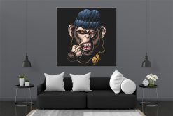 LED Bild Gangster Affe
