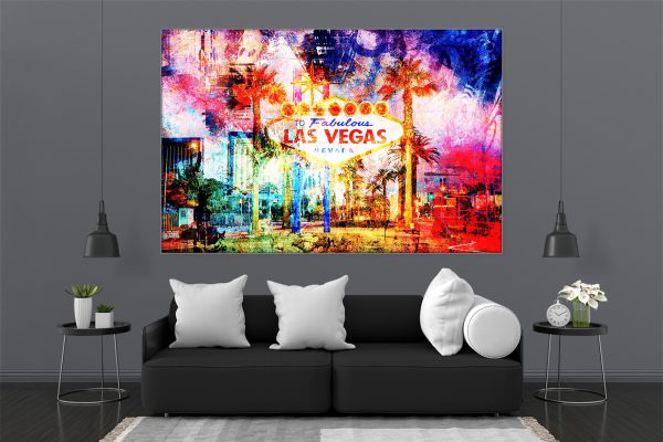 LED Bild Las Vegas Collage