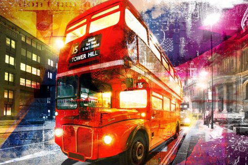 LED Bild London Bus Art