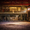 LED Bild Lost Place Fabrik