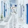 LED Bild Mykonos Gasse