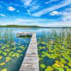 LED Bild Steg im Wasser