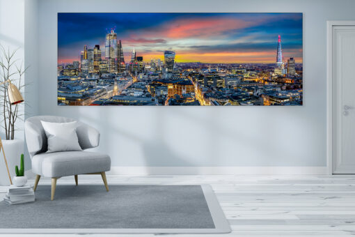 LED Bild Panorama London Skyline