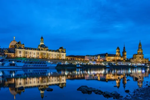LED Bild Dresden bei Nacht
