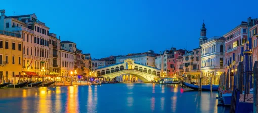 LED Panorama Bild Venedig bei Nacht