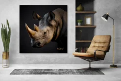LED Bild Nashorn
