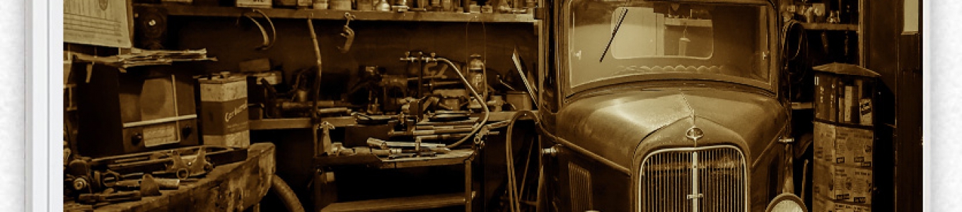 oldtimer-ford-vintage-garage-frame – LED Bilder